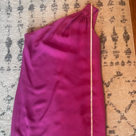 Tory Burch fuchsia silk one-shoulder mini dress, size 2 - Picture 6 of 15